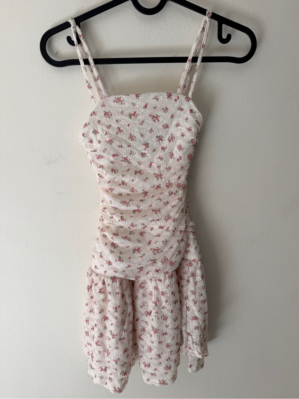 RSQ White Mini Dress with Pink Floral Print
